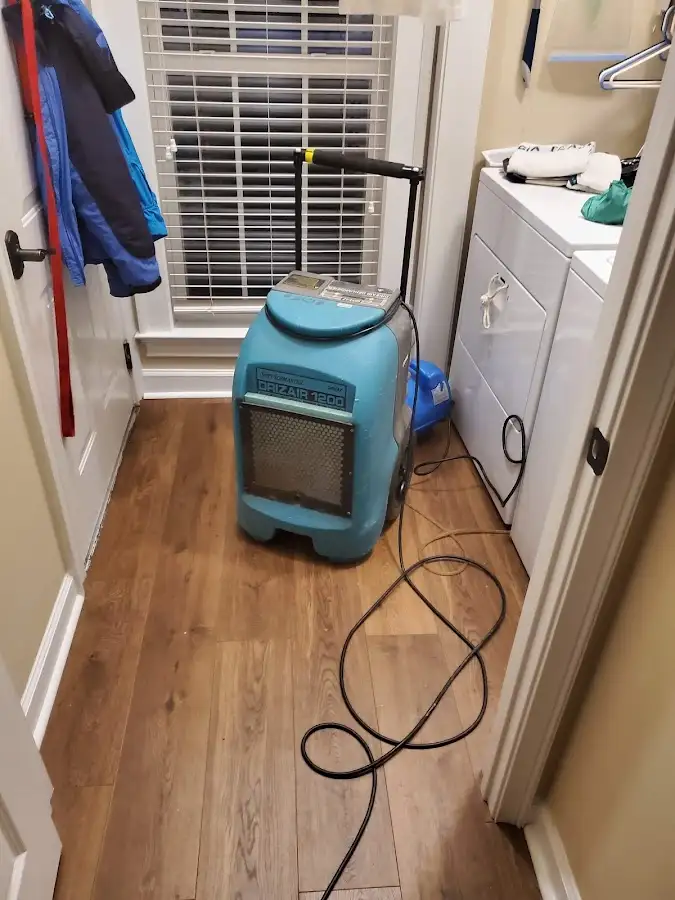 Commercial dehumidifier deployed for Flood Damage Cleanup in Doylestown